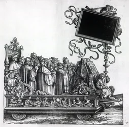 Scéna z Maxmiliánova triumfálního průvodu, kolem 1516-18